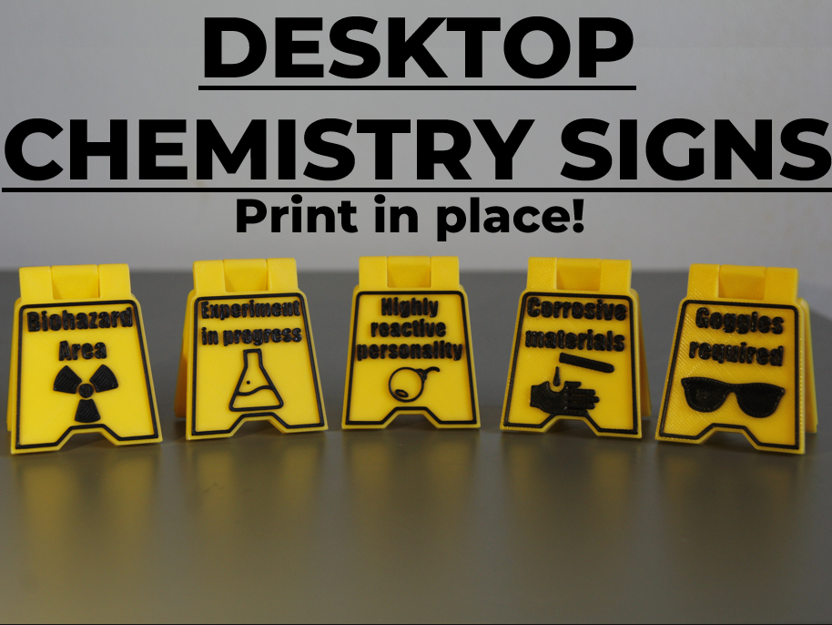 Chem-Lab Mini Signs Set  | Safety with Style!