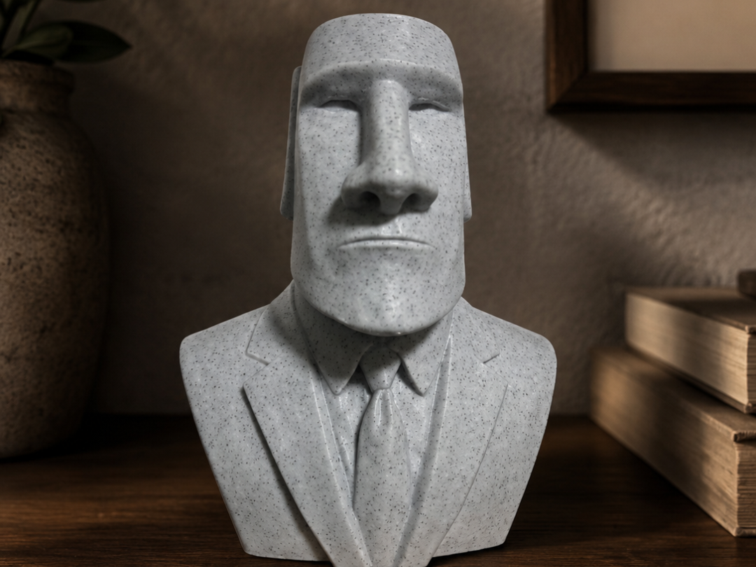 Moai Businessman Bust