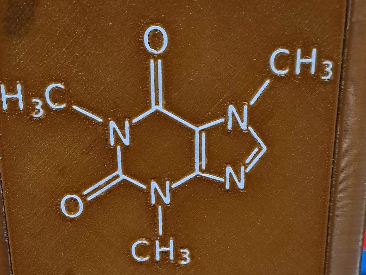 Porta capsule con composizione chiumica caffeina