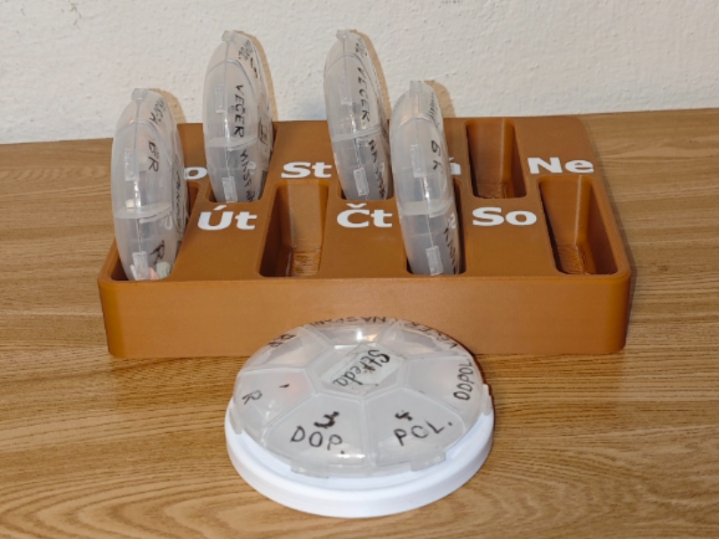 Medicine cabinet organizer (multilingual)