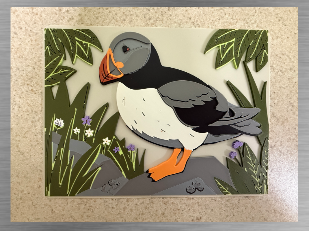 Atlantic Puffin -Layered art 150x200