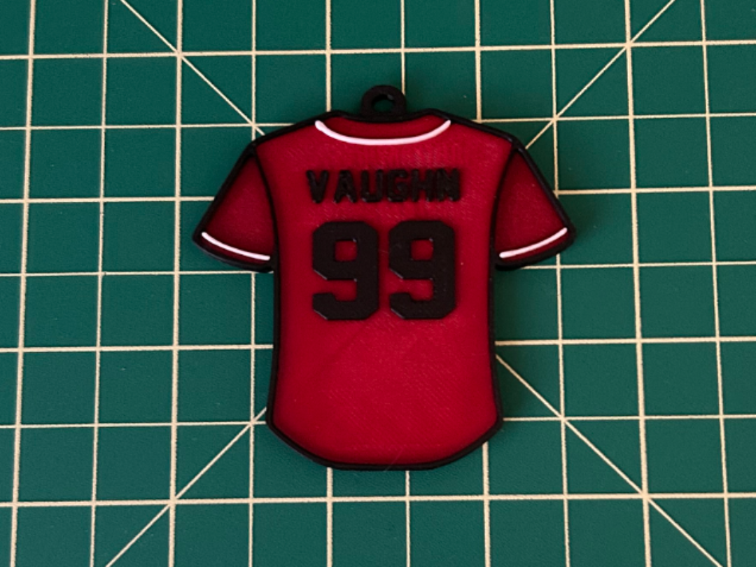 Customizable Baseball Jersey Keychain