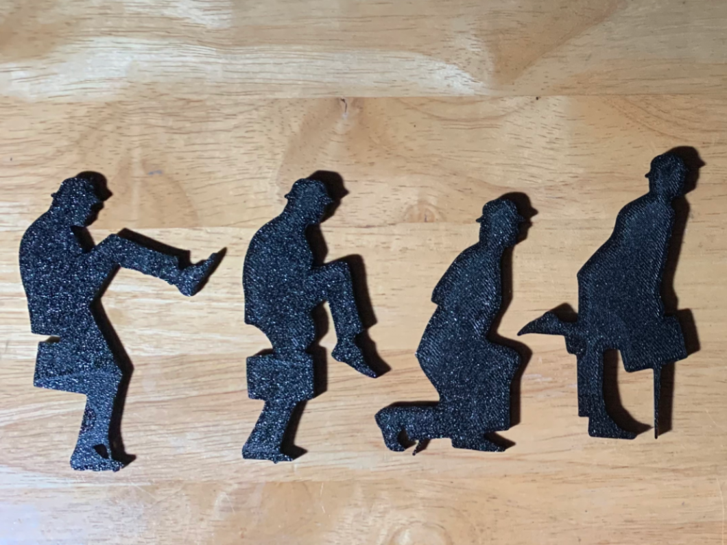 Ministry of Silly Walks Silhouette Fridge Magnets