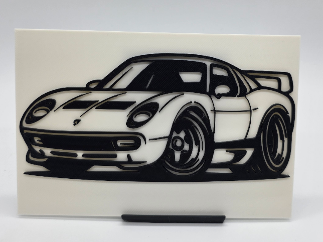 2D Wall Art Lamborghini Miura TinyCar
