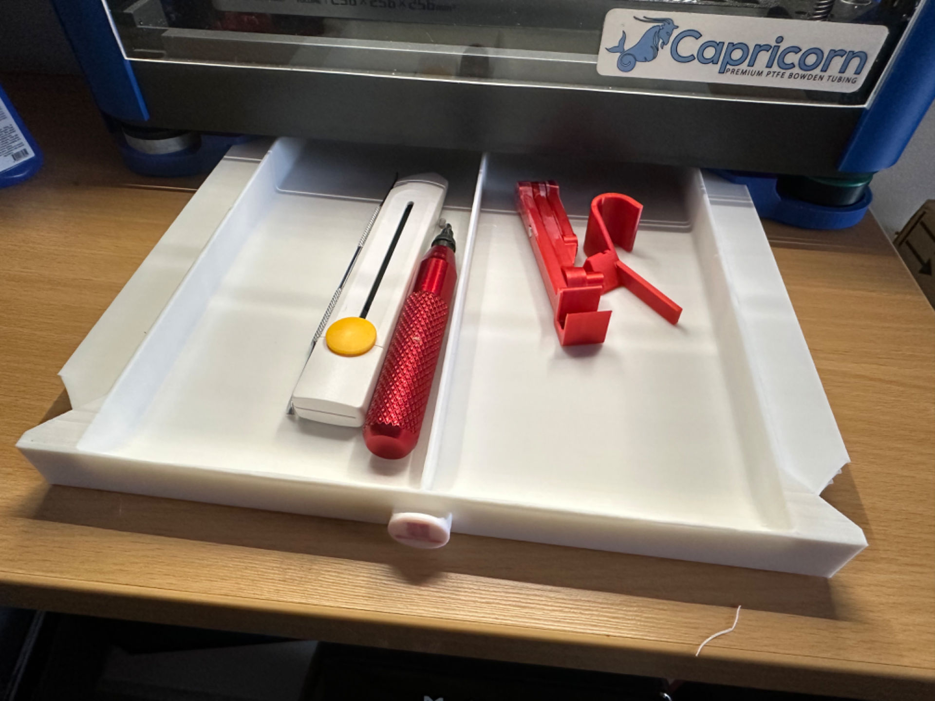 Drawer as Extra Part for under Printer Build-Plate storage system