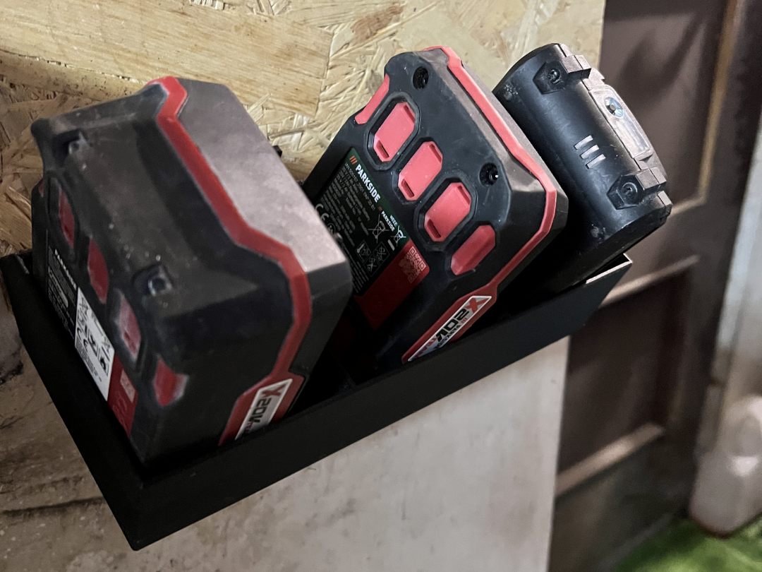 Universal battery holder (wall mount)
