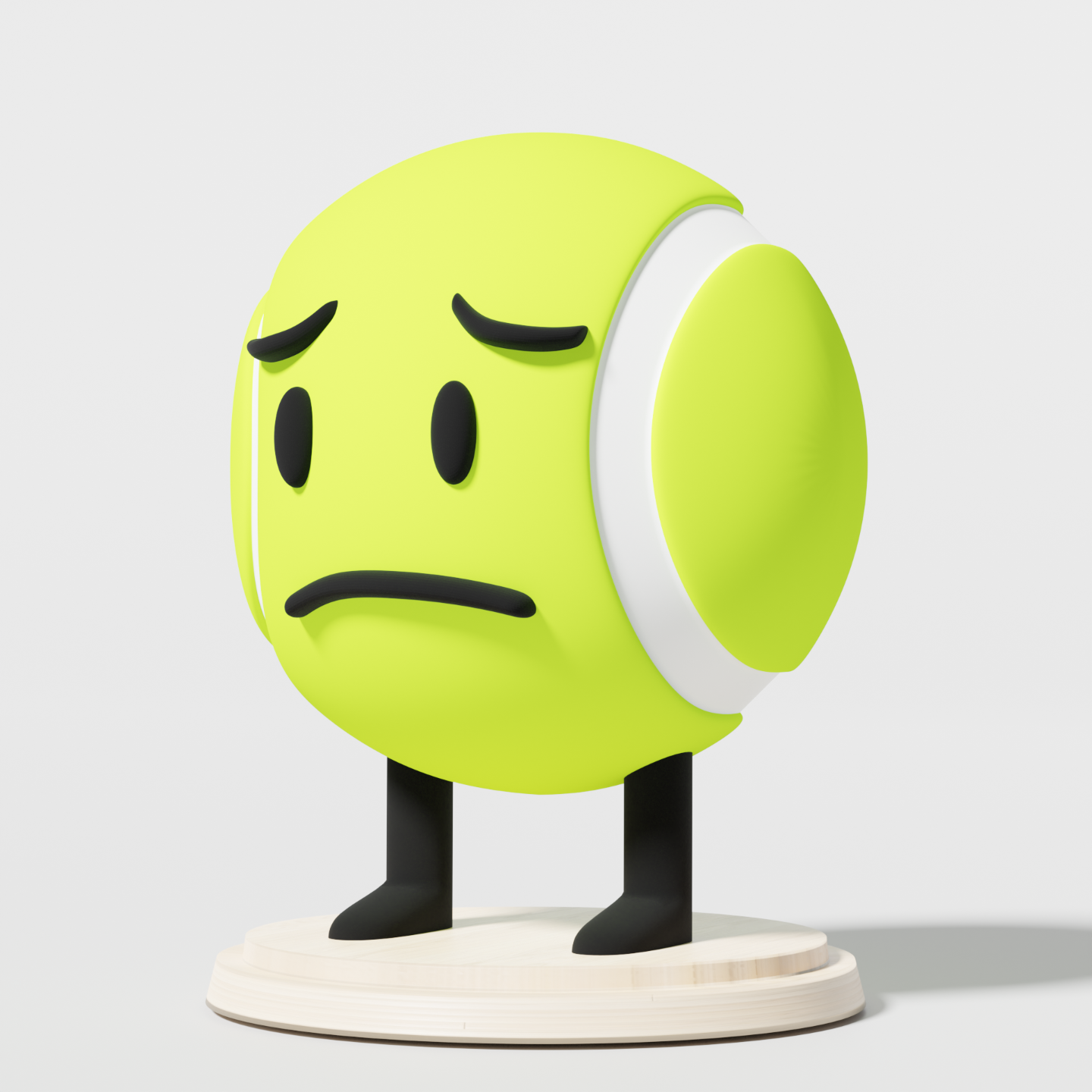 BFDI Tennis Ball Character on Stand