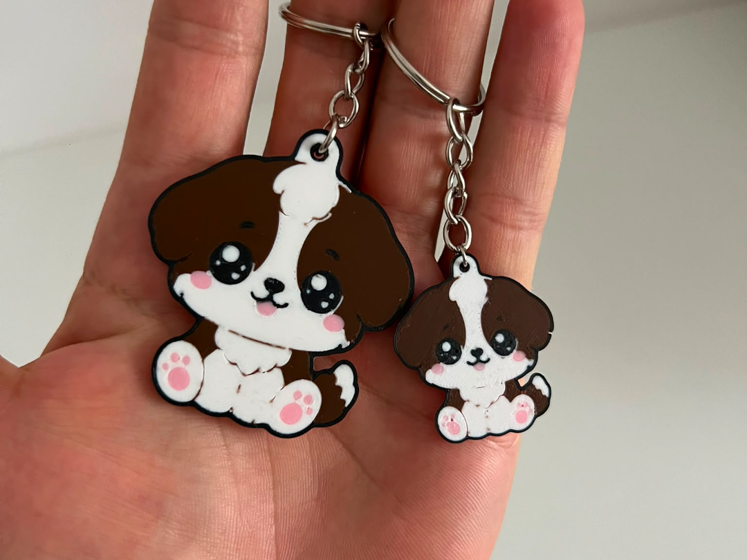 Cute Puppy Keychain - Kawaii Dog Charm