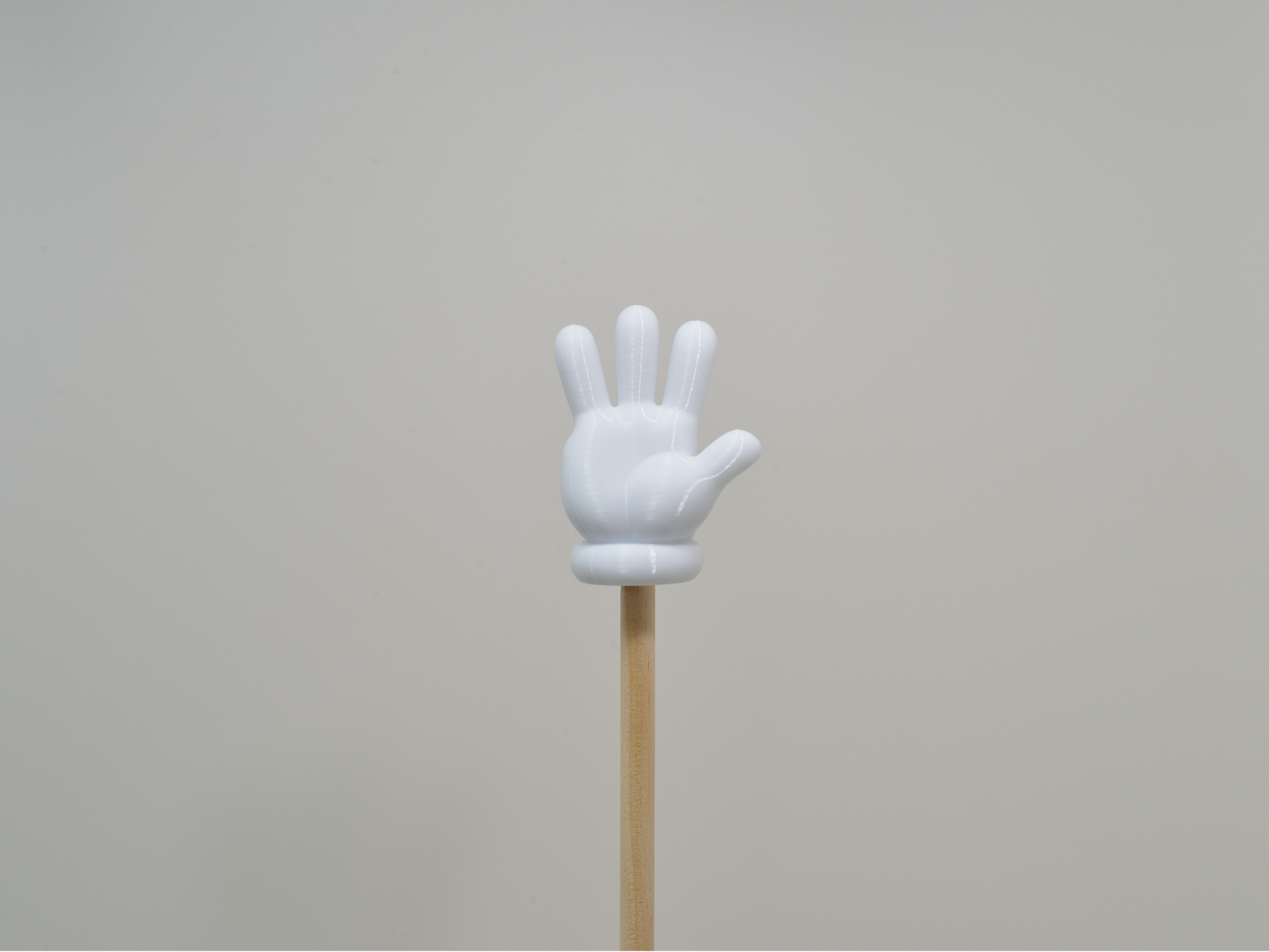 Cartoon Hand Pointer Stick - Paper Sign