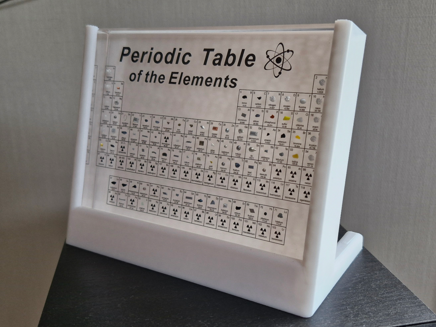 periodic table in acrylic display frame stand