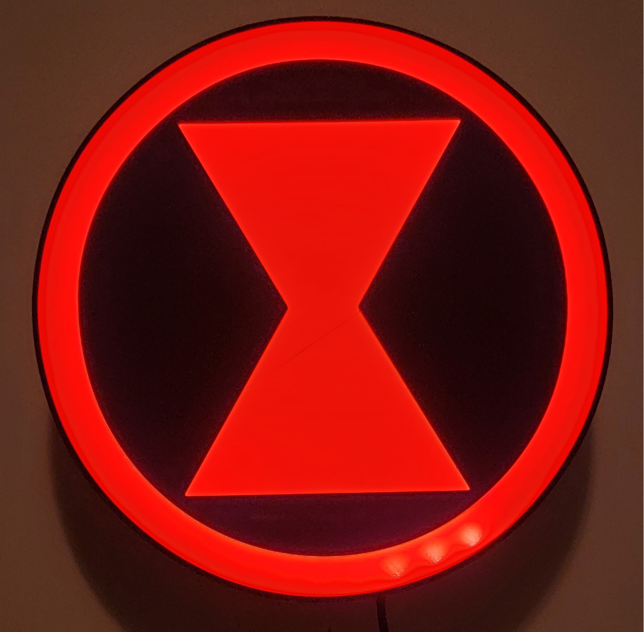 Black Widow Logo LED Lightbox