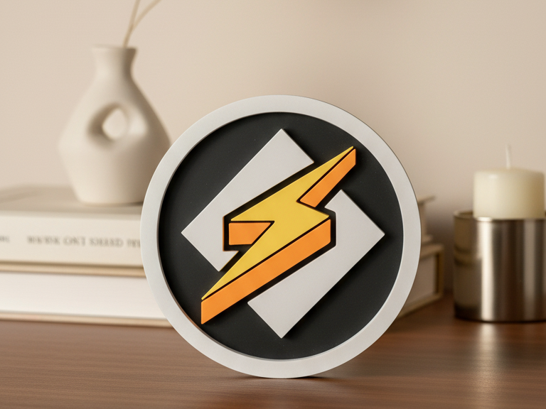Winamp logo coaster