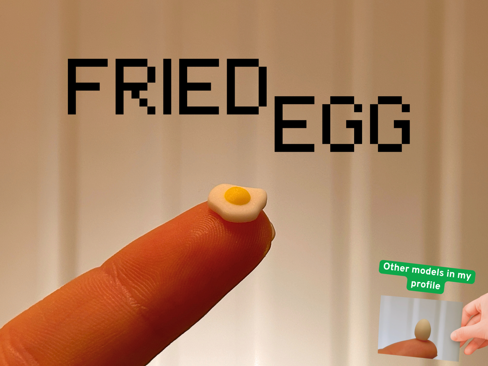 Tiny Fried Egg - Easter Decoration/Ornament