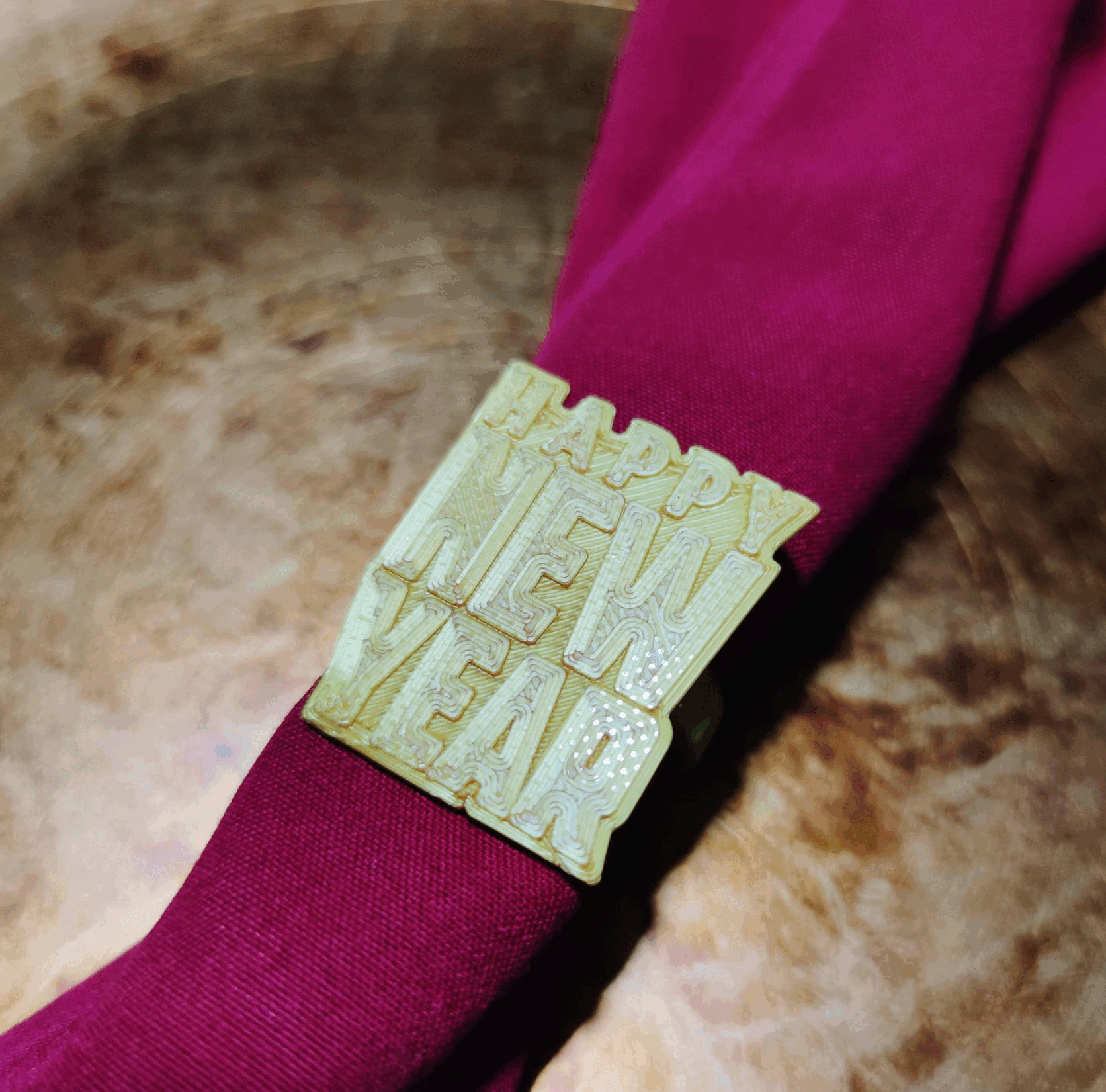 Napkin ring happy new year