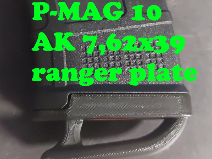 Ranger Plate for Magpul P-MAG 10 for AK 7,62x39