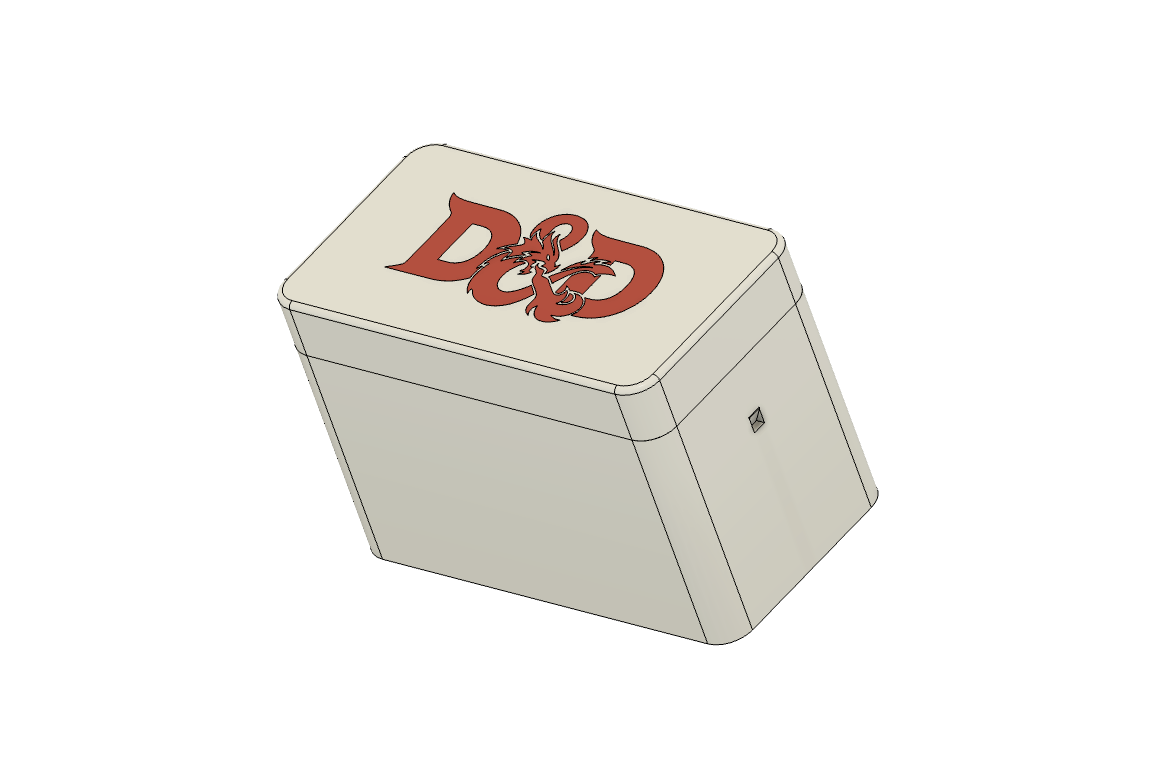 D&D Dice Box with cantilever Snapfit (PARAMETRIC)
