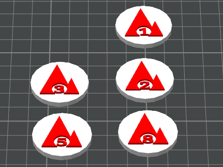 Flamme Rouge Mountain Tokens