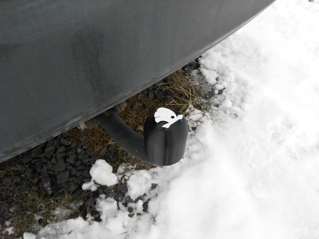 Tow ball cap with Skoda logo & dummy tow ball for trailer locking