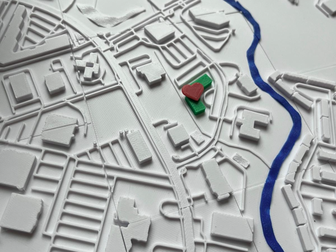Personalized 3D City - Map to my Heart - Wallframe