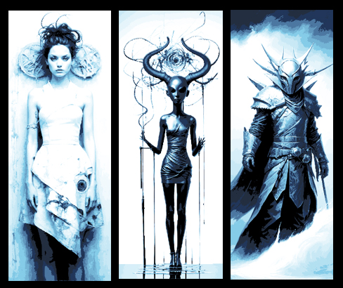 Horror, Beauty & Absurd - set of 3 bookmarks