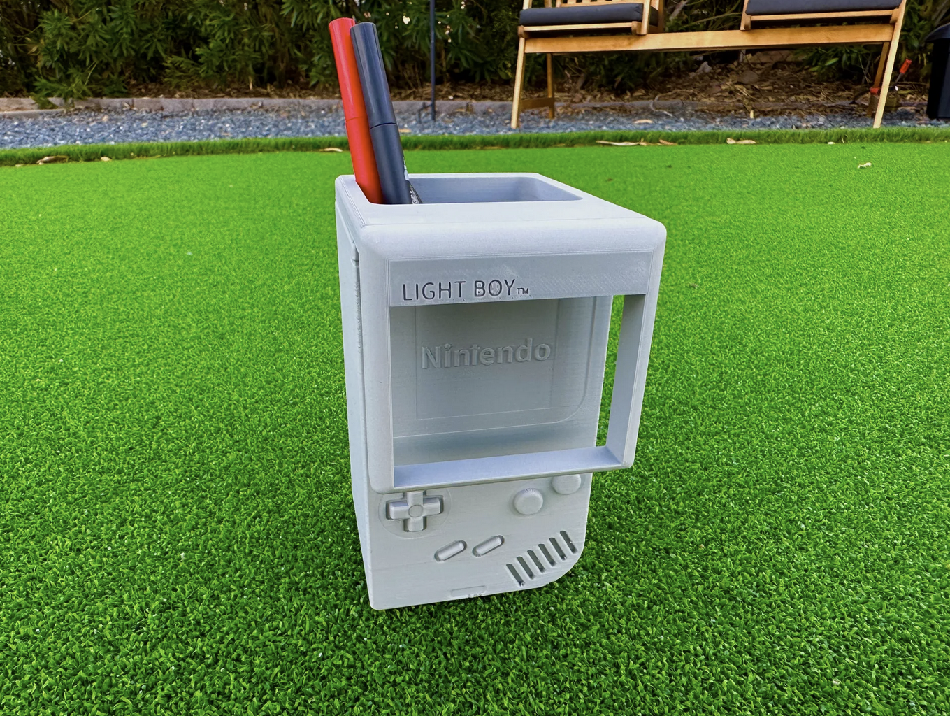 Gameboy Pencil Holder with Lightboy