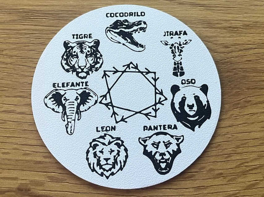 Truco de magia Predicción disco animales