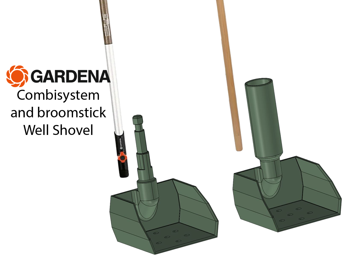 Gardena Combisystem and Broomstick Well Shovel