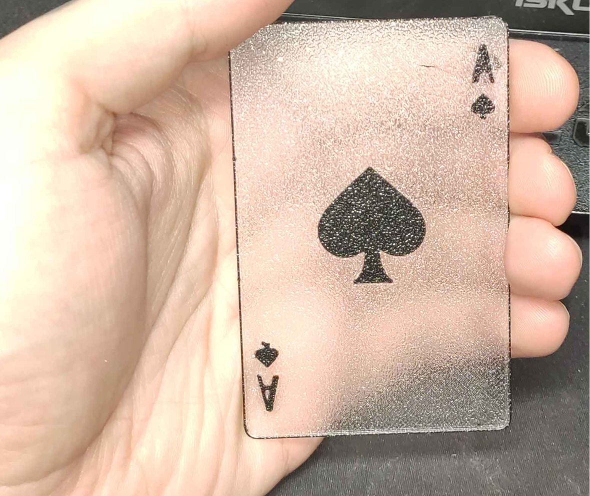 Ace of spades (PikAs) throwable Card