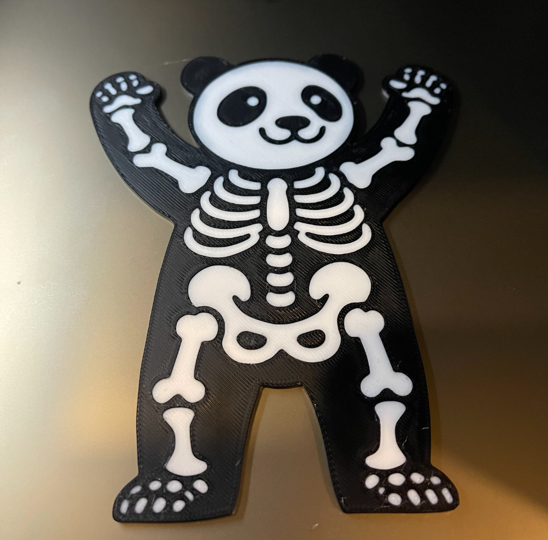 Skeleton Panda Halloween decor