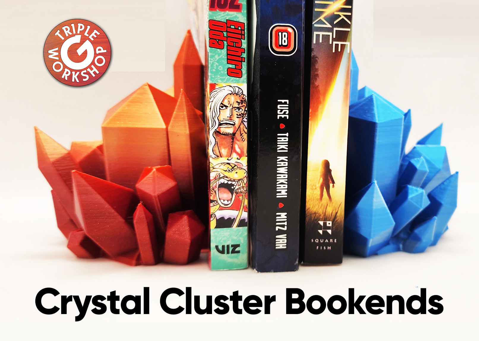 ⧋ Crystal Cluster Bookends ⧋ No Supports