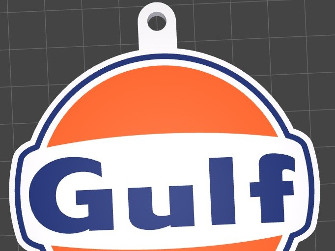 Llavero logo lubricante y combustible Gulf oil