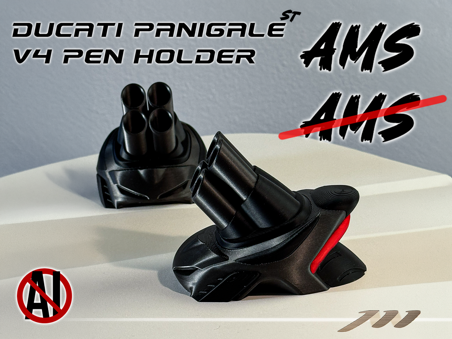 Ducati Panigale V4 Style Quad Pen Holder