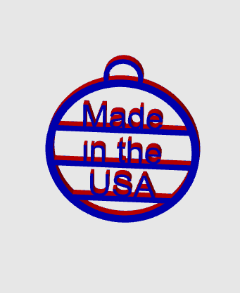 Made in the USA keychain
