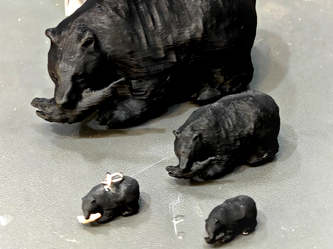 wooden bear miniature Specialty souvenirs Japan