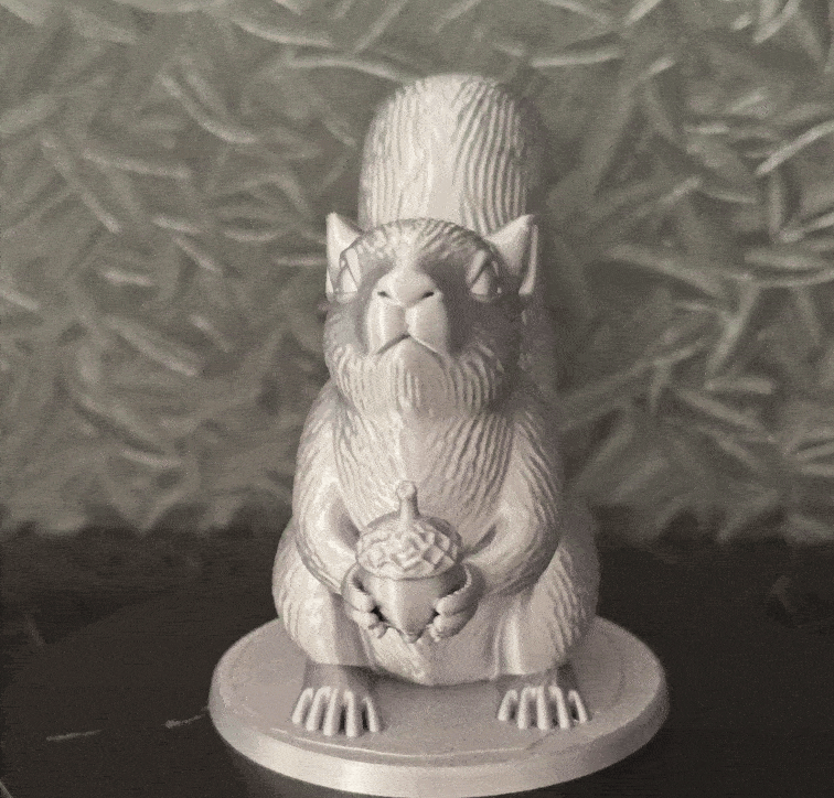 Cute Squirrel Statue – Easy Print