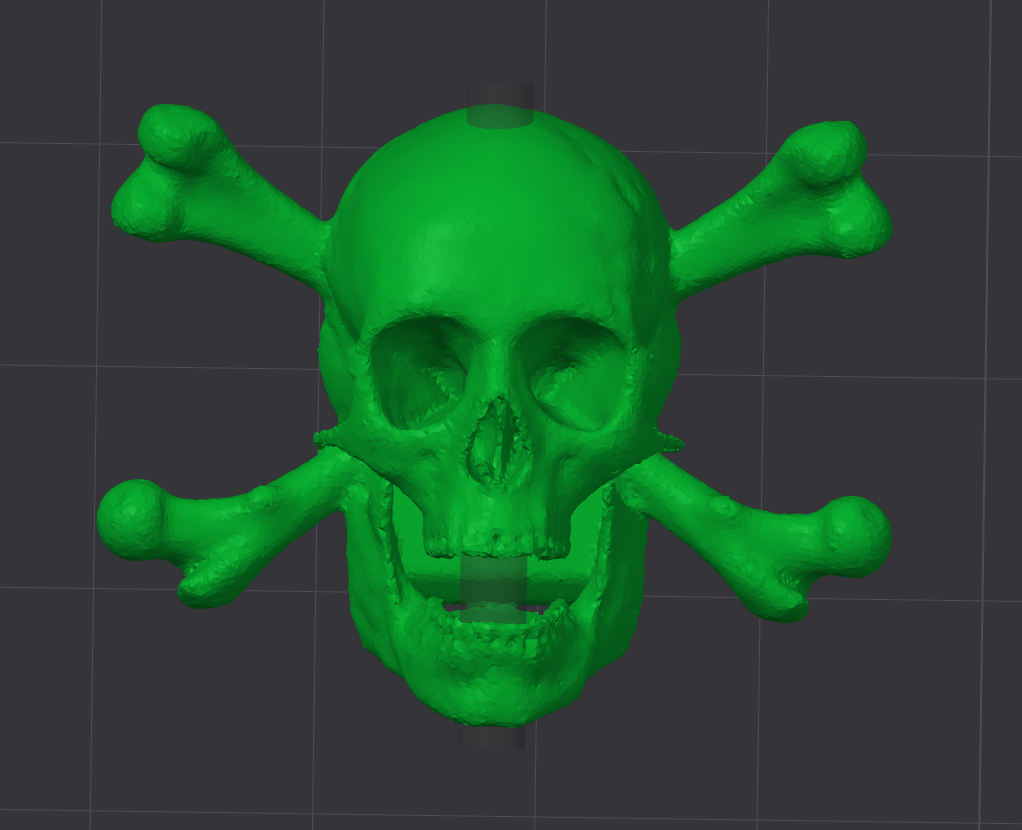 Skull and Crossbones Necklace Charm