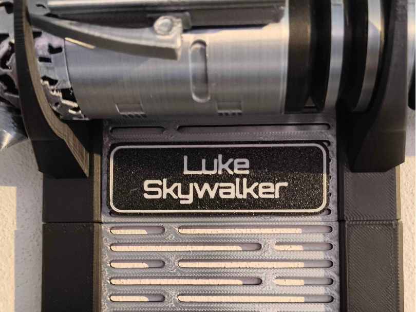 Lightsaber Wall Mount Add-On - Push-Fit Nameplate