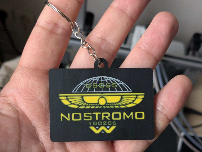 Nostromo Alien Porte clés magnet badge