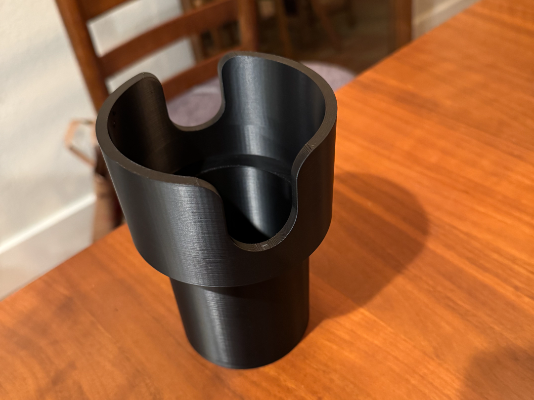 Parametric Cup Holder Adapter with text