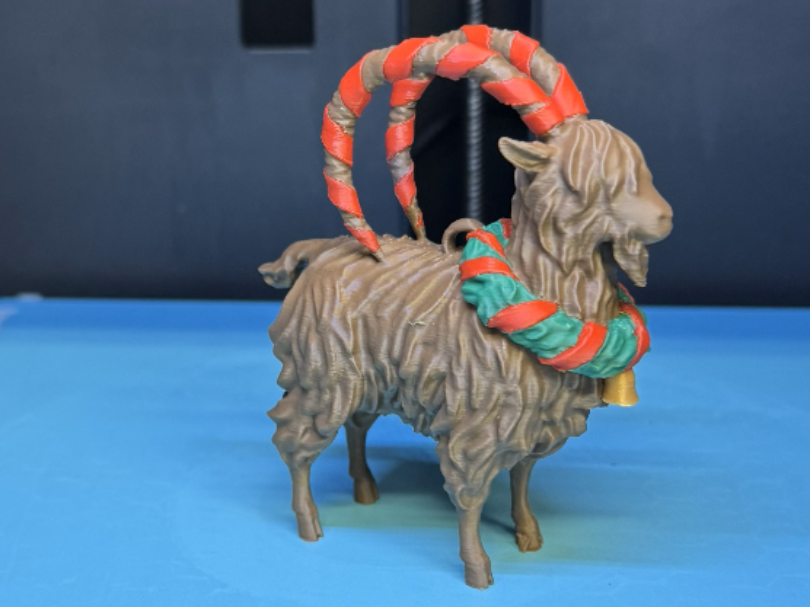 Yule Goat Tree Ornament Color