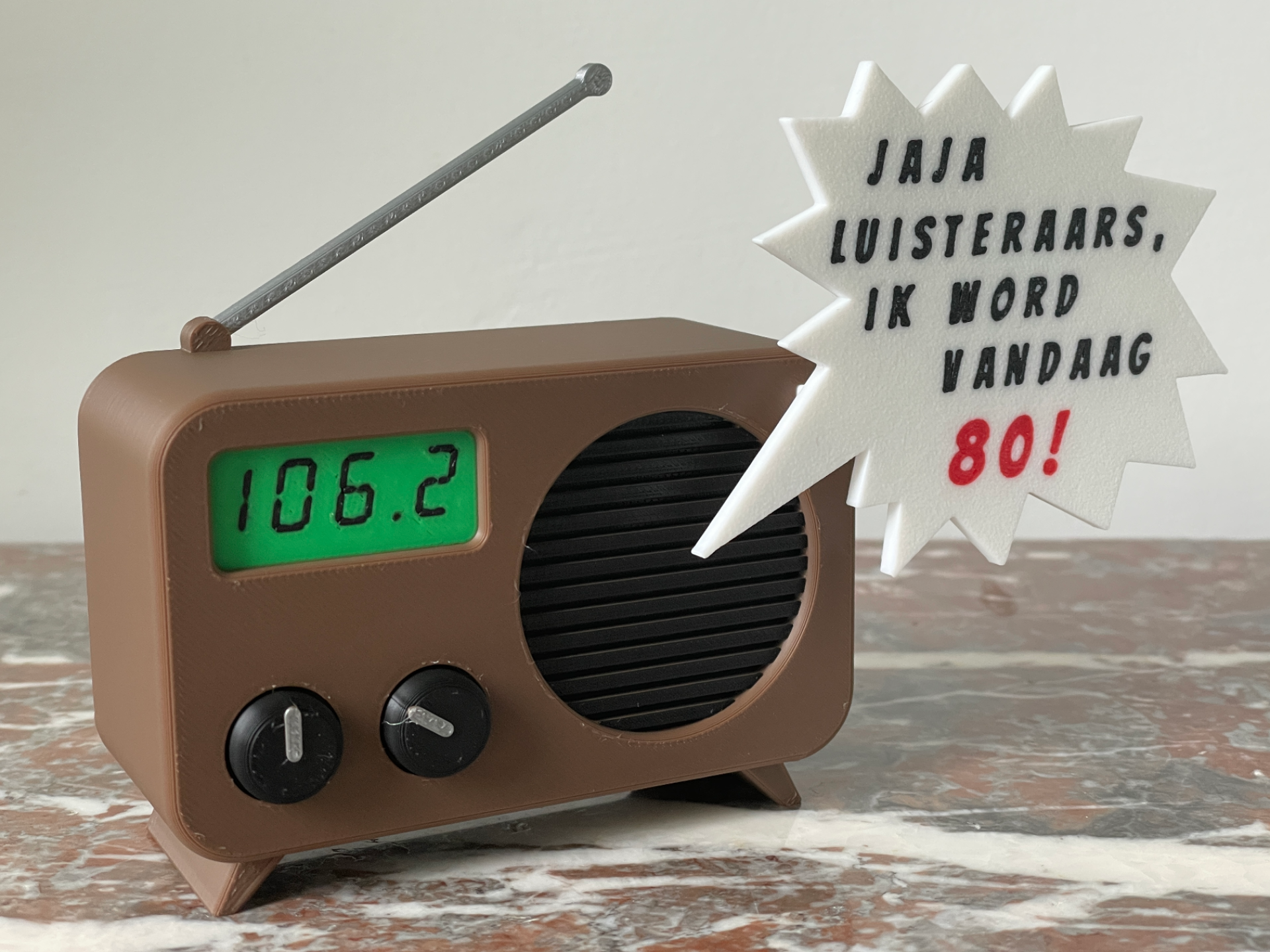 Message on the radio.