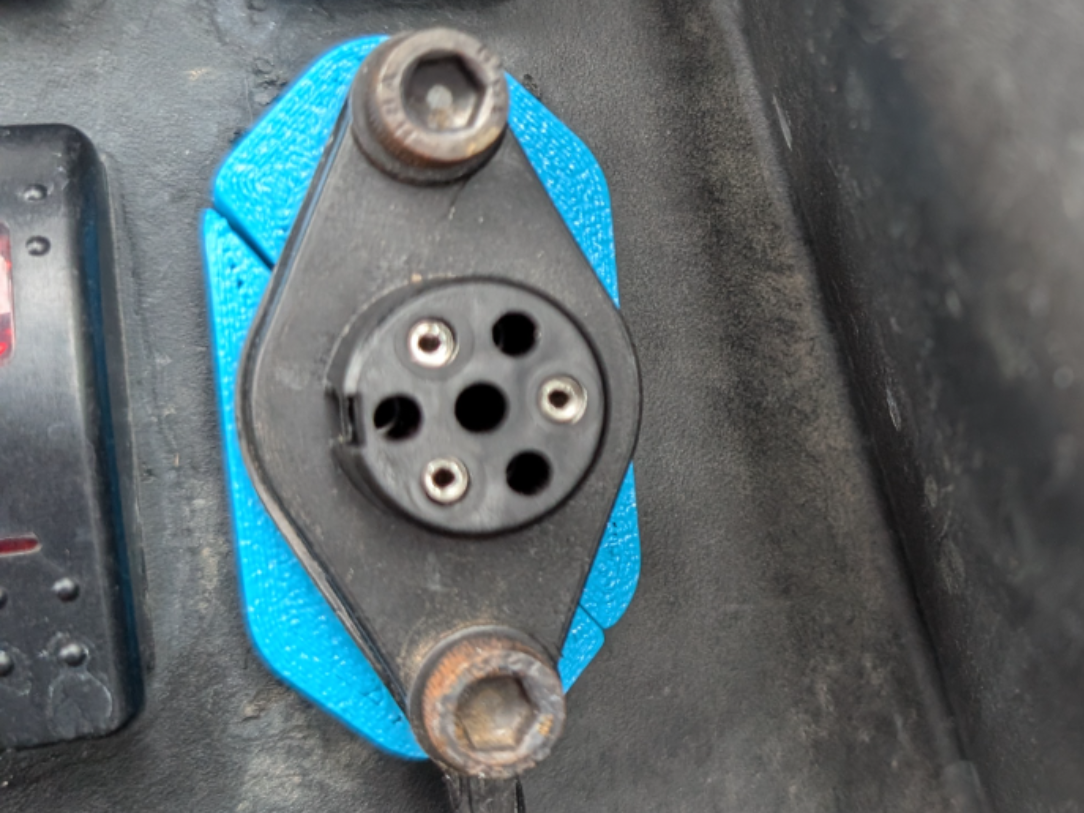Rocker Switch Hole Mount for Warn VRX45 Winch Plug