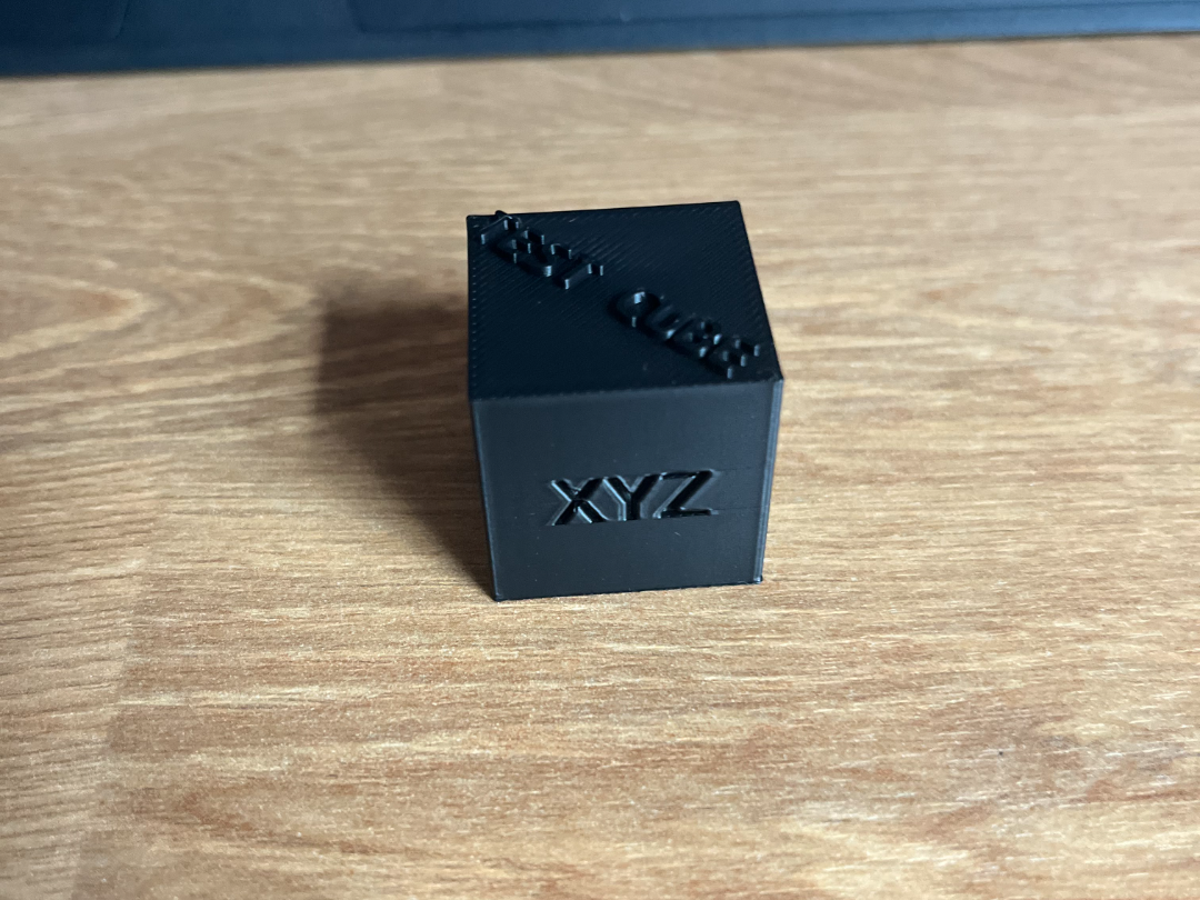 Printer test text cube | Test model