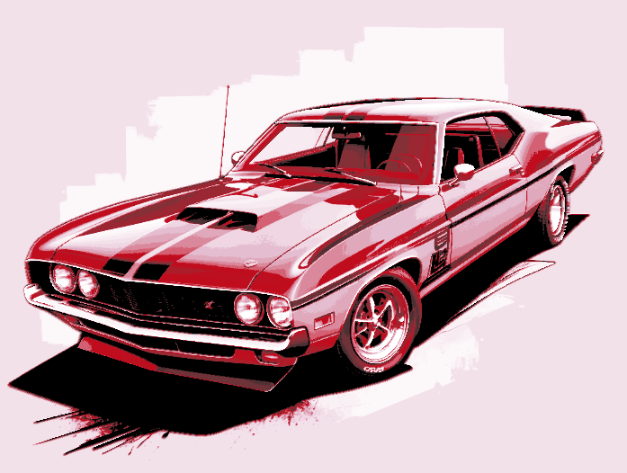 Hueforge Art - Muscle Car Series -  1970 Ford Torino King Cobra