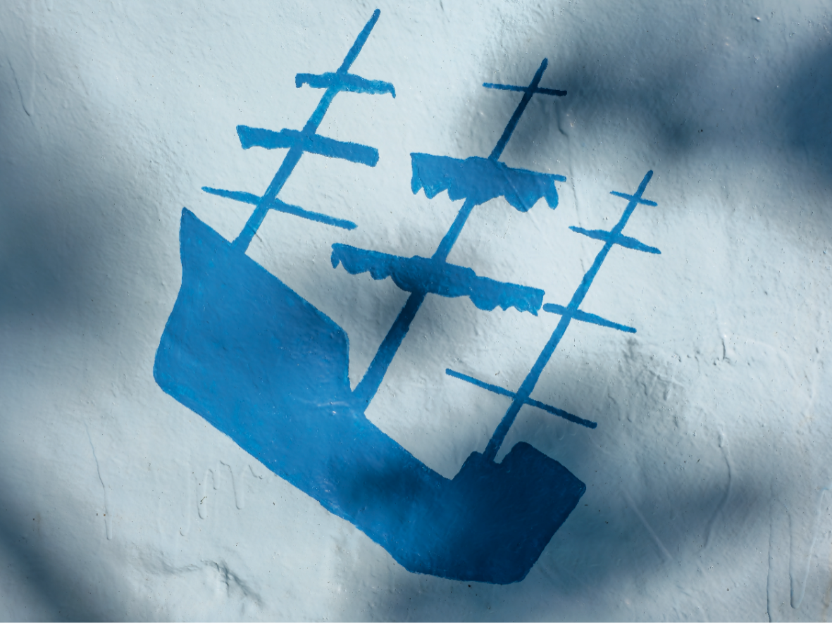 Sunken Ship Stencil