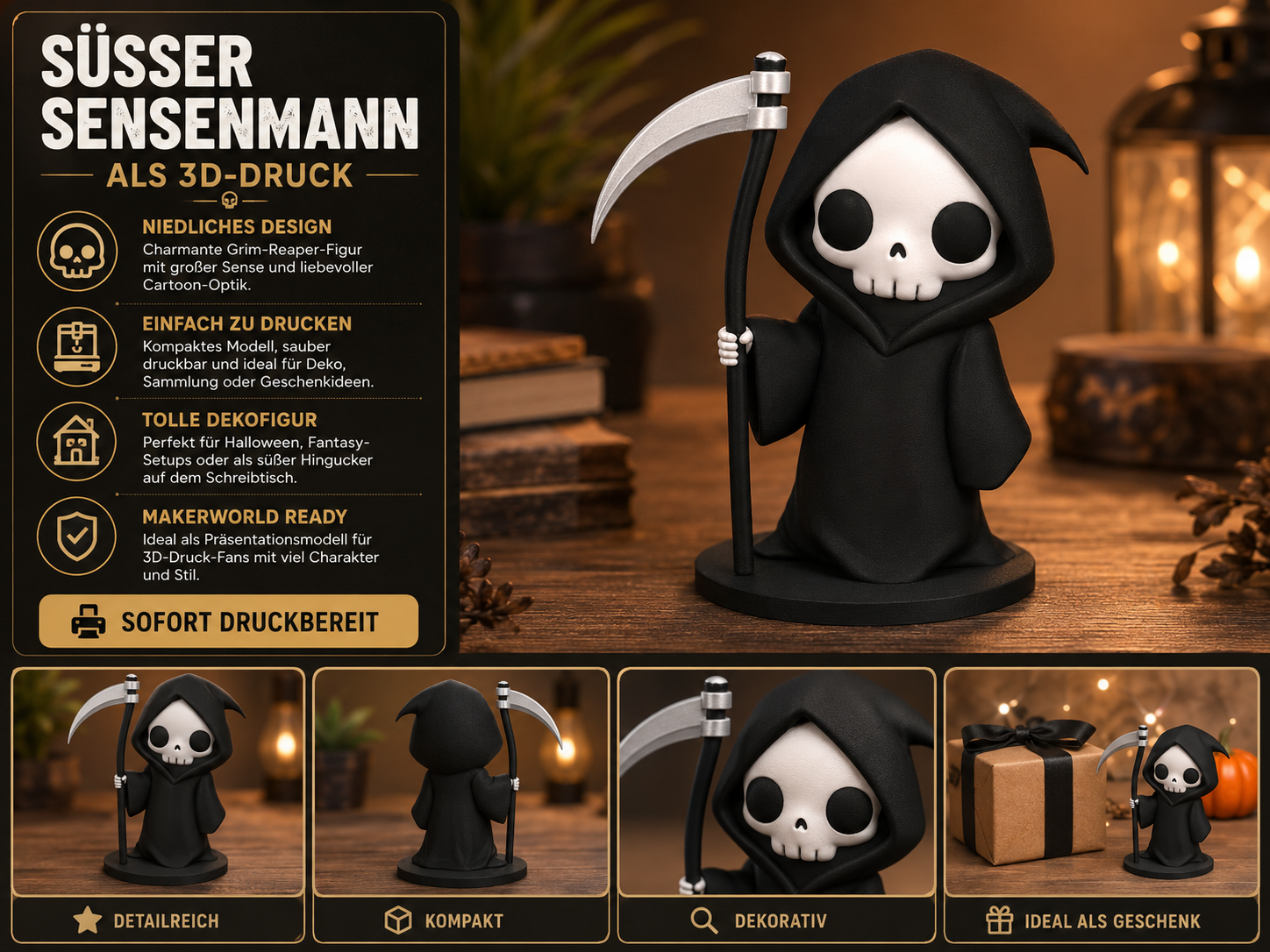 Grim Reaper – süße Gothic-Fantasy-Figur