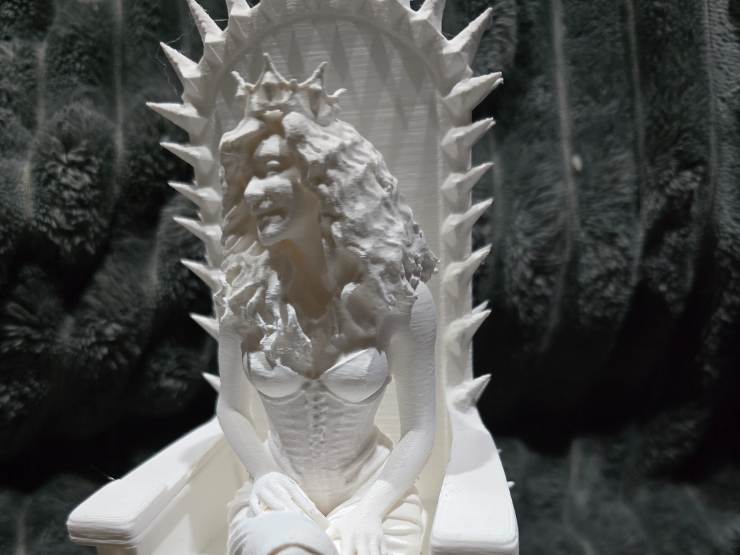 Gothic Lady Sitting on thorn crown