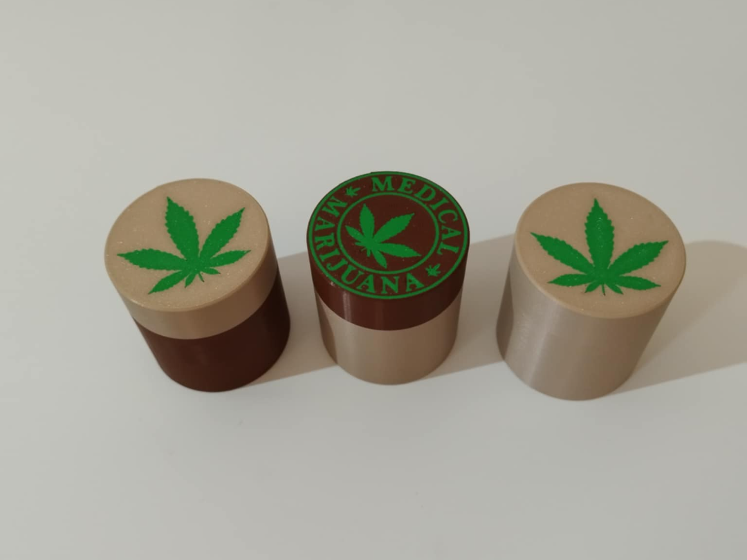 Weed container with two rooms