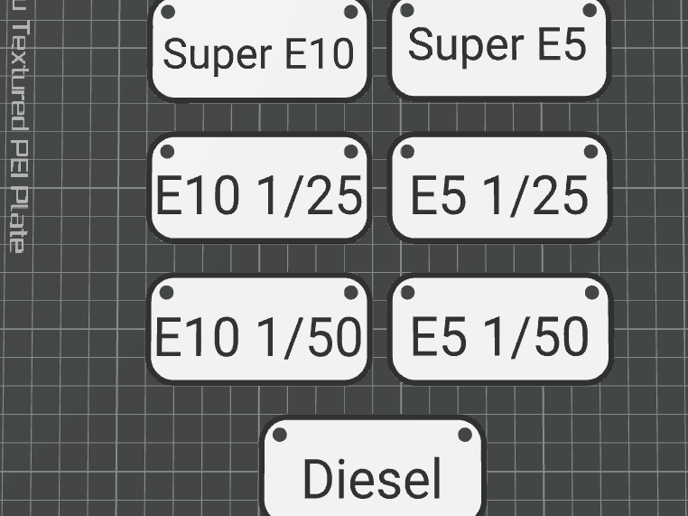 Super E5 & E10 Benzin & Diesel Schilder