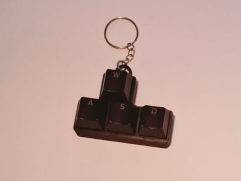 WASD keys fidget keychain